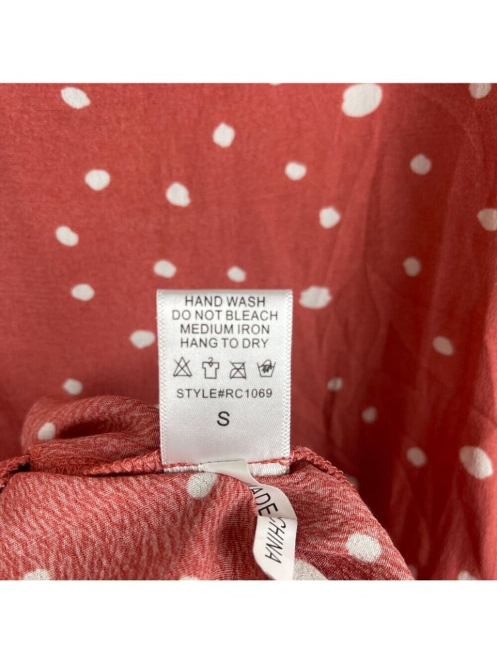 Allie Rose Polka Dot Ruffle Hem Romper With Tie Back & Short Sleeves - Size S - Picture 6 of 12
